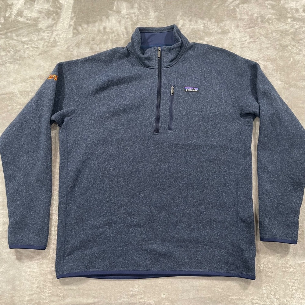 Patagonia Better Sweater Mens XL Blue 1/4 Zip Outdoors Hiking Fleece